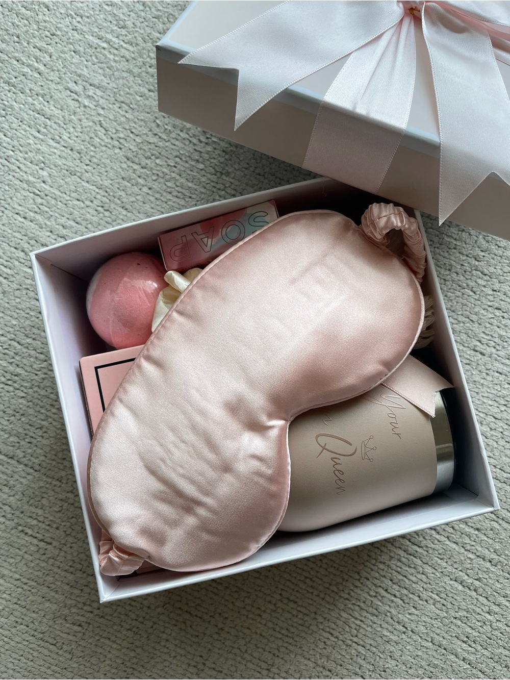 Silky Pink Sleep Mask Gift Set